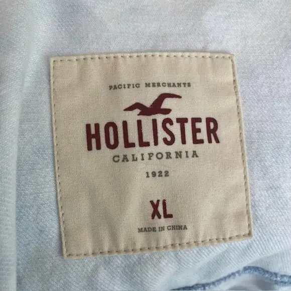 Hollister Light Denim Floral Embroidered Button Front Jacket - XL - Picture 8 of 8